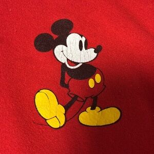Disney original Mickey Mouse Red Zip-Up Hoodie Unisex Adult XL